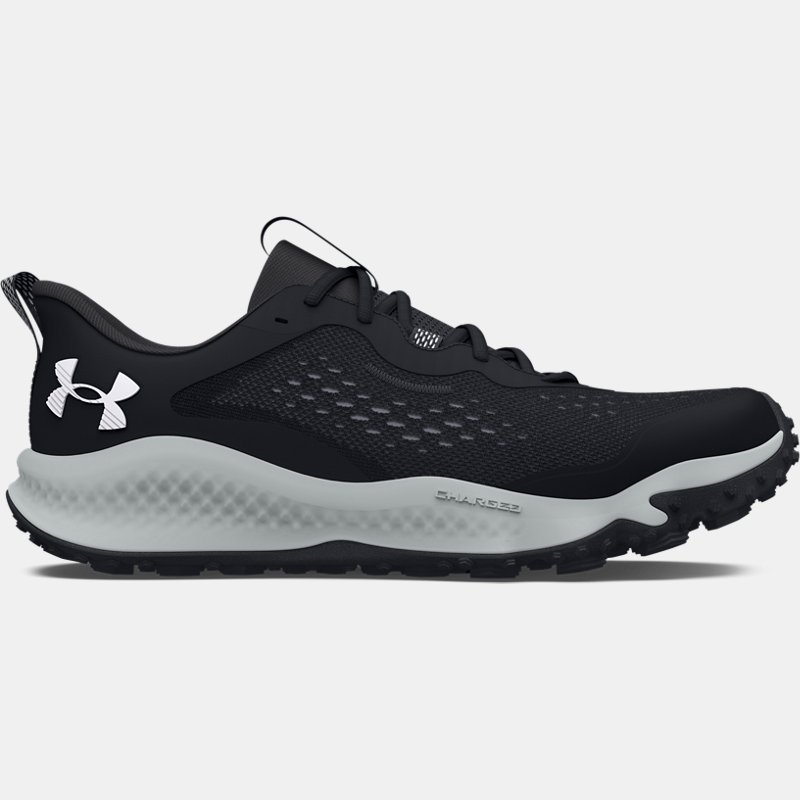 Men's  Under Armour  Charged Maven Trail Running Shoes Black / Mod Gray / White 14